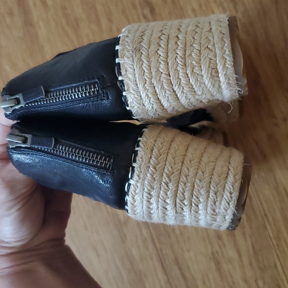 Eileen Fisher Wiley Espadrille Black Wedge Sandal Size 8 - Picture 7 of 13